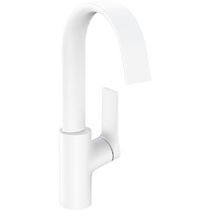 hansgrohe Vivenis 210 basin mixer 75032700 with swivel spout, without waste set, matt white