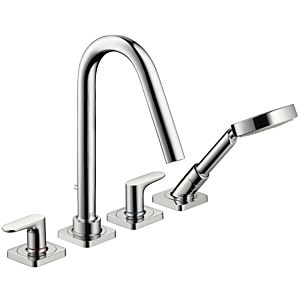 hansgrohe Axor Citterio M set de finition 34454000 raccord de bord de carrelage 4 trous, saillie 190 mm, rosaces, chromé