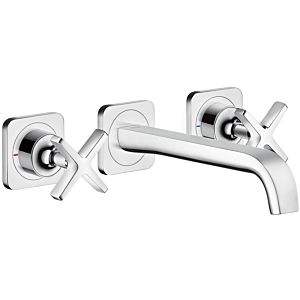 hansgrohe Axor Citterio E 3-Loch Armatur 36107000 chrom, mit Rosetten für Wandmontage