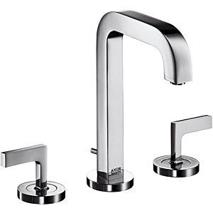 hansgrohe Waschtischarmatur Axor Citterio 39135000 Auslauf kurz, Hebelgriffe, chrom 3-Loch