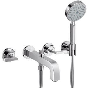 hansgrohe Wannen Armatur Axor Citterio 39448000 Unterputz, Hebelgriffe, chrom 3-Loch