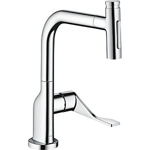 hansgrohe Select single-lever sink mixer 39863000 with pull-out spray, chrome