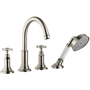 hansgrohe Wannenarmatur Axor Montreux 16544820 Fliesenrandmontage, brushed nickel