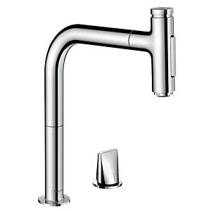 hansgrohe Metris Select 801 hole kitchen mixer 73819000 chrome, 2jet, pull-out spray