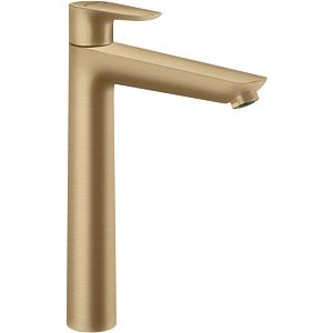 hansgrohe Talis E single lever basin mixer 71716140 with waste set, projection 183 mm, brushed bronze