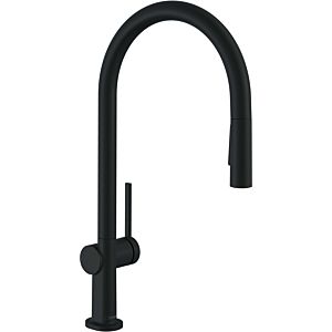 hansgrohe Talis M54 210 kitchen faucet 72800670 matt black, with pull-out spray 2jet