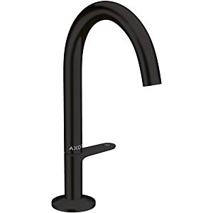 hansgrohe Axor One basin mixer 48020670 projection 140mm, with push-open waste set, matt black