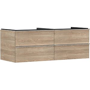 hansgrohe Xelu Q meuble sous-vasque 54088000 1360x485x550mm, 4 tiroirs, chêne naturel, chromé