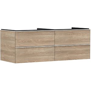 hansgrohe Xelu Q meuble sous-vasque 54088700 1360x485x550mm, 4 tiroirs, chêne naturel, blanc mat