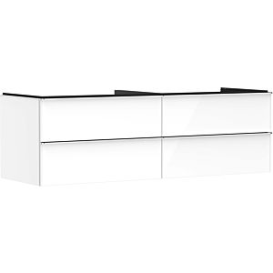 hansgrohe Xelu Q meuble sous-vasque 54090000 1560x485x550mm, 4 tiroirs, blanc brillant, chromé