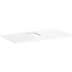 hansgrohe Xelu Q console 54121050 980 x 550 mm, cut-out in the middle, countertop washbasin with tap hole, high-gloss white