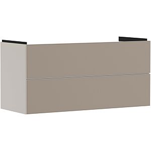 hansgrohe Xevolos E meuble sous-vasque 54185390 1180x555x475mm, 2 tiroirs, beige sable mat, structure bronze