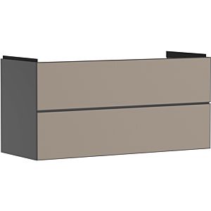 hansgrohe Xevolos E meuble sous-vasque 54186390 1180x555x475mm, 2 tiroirs, gris ardoise mat, structure bronze
