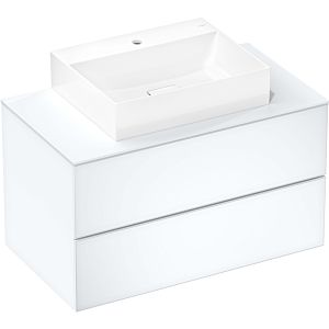 hansgrohe Xevolos E meuble sous-vasque 54190320 980x555x550mm, 2 tiroirs, blanc mat, blanc métallique
