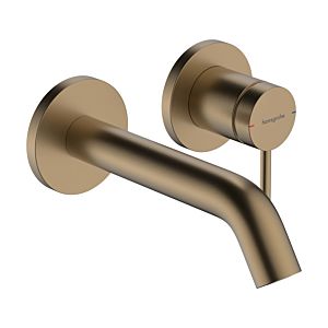 hansgrohe Tecturis S wash basin mixer 73350140 UP, for wall mounting, projection 165mm, brushed bronze