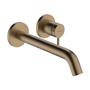 hansgrohe Tecturis S wash basin mixer 73351140 UP, for wall mounting, projection 225mm, brushed bronze