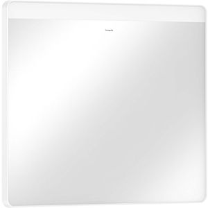 hansgrohe Xarita Lite Q miroir 54958700 avec éclairage LED horizontal, blanc mat, L 800 x H 700 x P 30 mm, 8 W