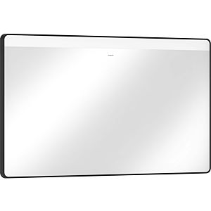 hansgrohe Xarita Lite Q miroir 54960670 avec éclairage LED horizontal, noir mat, L 1200 x H 700 x P 30 mm, 12 W