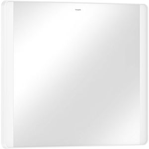 hansgrohe Xarita Lite Q miroir 54963700 avec éclairage latéral LED, blanc mat, L 800 x H 700 x P 30 mm, 14 W