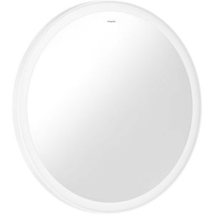 hansgrohe Xarita Lite Q miroir 54966700 avec éclairage LED rond, blanc mat, L 700 x H 700 x P 30 mm, 20 W