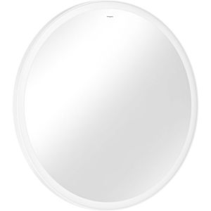 hansgrohe Xarita Lite Q miroir 54967700 avec éclairage LED rond, blanc mat, L 900 x H 900 x P 30 mm, 26 W