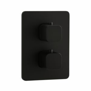 Herzbach Deep Black final installation set 36.503050.4.12 flush-mounted thermostat soft, for 2 consumers, matt black
