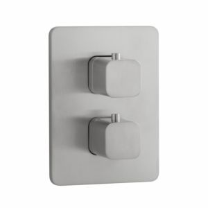 Herzbach Ceo final assembly set 36.503050.4.14 concealed thermostat soft, for 2 consumers, stainless steel finish