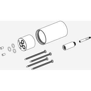 Herzbach Logic Plus concealed extension 21.081500.1.39 30mm, cannot be shortened, for single-lever mixer, copper steel