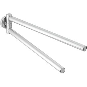 Herzbach Design iX towel holder 17.818500.1.09 brushed stainless steel, 2 movable arms