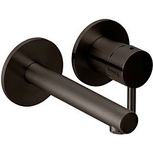 Kit d&#39;assemblage final Herzbach Design iX PVD mitigeur lavabo Acier noir, match encastré0 , 160mm