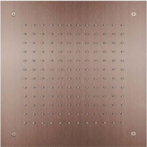 Herzbach Design iX PVD douche pluie 21.638000.2.39 Cuivre Acier, 380x380mm, pour installation au plafond