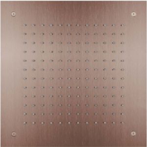 Herzbach Design iX PVD rain shower 21.638000.2.39 Copper Steel, 380x380mm, for ceiling installation