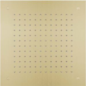 Herzbach Design iX PVD douche pluie 21.638000.2.41 Laiton Acier, 380x380mm, pour installation au plafond