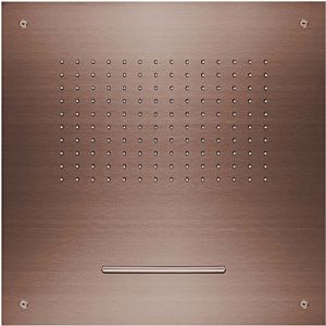 Herzbach Design iX PVD douche pluie 21.650200.2.39 Cuivre Acier, 500x500mm, pour installation au plafond