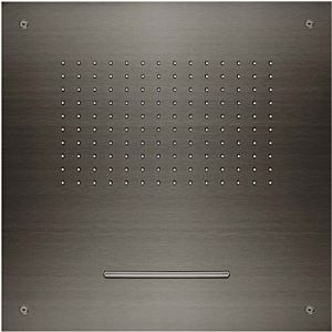 Herzbach Design iX PVD douche pluie 21.650200.2.40 acier noir, 500x500mm, pour installation au plafond