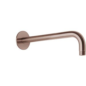 support mural Herzbach Design iX PVD 2000 Cuivre Acier .39, pour douche pluie, 350mm, avec rosace d = 70mm