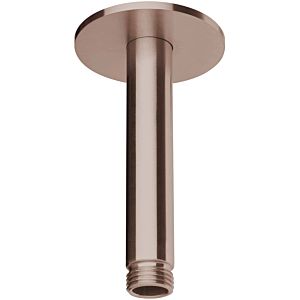 bras de plafond Herzbach Design iX PVD 2000 Cuivre Acier .39, pour douche pluie, 100mm, avec rosace d = 70mm