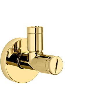 Herzbach Living design angle valve 30.954780.1.03 1/2&quot;x3/8&quot;, with cleaning filter, PVD gold