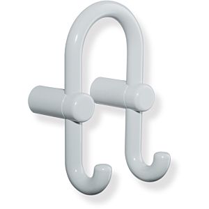 Hewi 801 Double coat hook 801.90.04036 coral, hook to the front