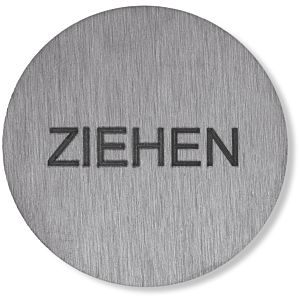 Hewi Symbol Ziehen 711ZXA selbstklebend, d= 52mm, Edelstahl matt