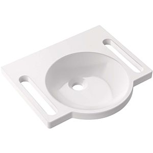 Hewi mineral cast washbasin 950.11.500 45 x 40 cm, without tap hole and overflow, white