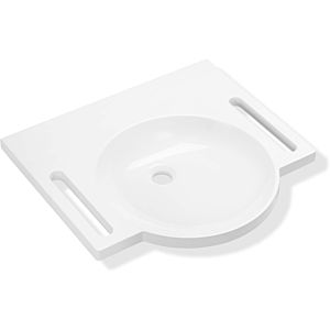 Hewi mineral cast washbasin 950.11.100 60 x 55 cm, without tap hole and overflow, white