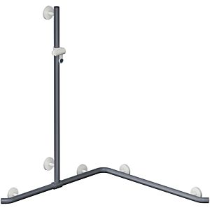 Hewi System 800 K shower handrail 950.35.3409192 1250mm, shower holder, supports and Escutcheon signal white, anthracite grey