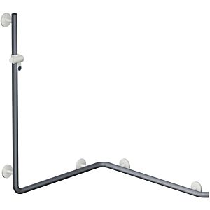 Hewi System 800 K shower handrail 950.35.2409918 1250mm, shower holder, supports and Escutcheon pure white, senfgelb