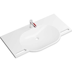 Hewi mineral washbasin set 950.19.01936 100x55cm, with washbasin fitting, coral