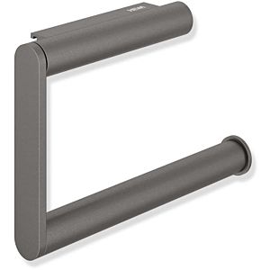 Hewi System 900 WC holder 900.21.00060SC made of Stainless Steel , powder-coated, dark gray, deep matt pearl mica, U-shaped