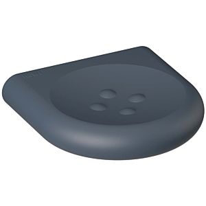 Hewi 477 soap dish 477.02B20092 120 mm, with knobs, matt, anthracite grey