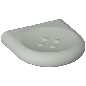 Hewi 477 soap dish 477.02B20095 120 mm, with knobs, matt, rock grey