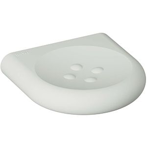 Hewi 477 soap dish 477.02B20097 120 mm, with knobs, matt, light grey