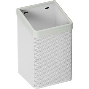 Hewi 477 paper towel basket 477.05B2001297 Perforated sheet metal white, light grey, for 60 l bag, matt